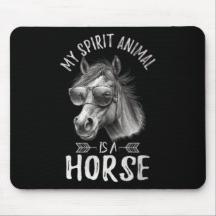 Vintage My Spirit Animal Is A Horse Mouse Pad