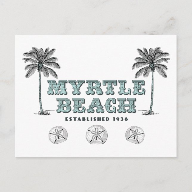 Vintage Myrtle Beach South Carolina Est 1938 Postcard (Front)