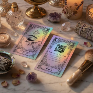 Vintage Mystical Celestial Lash Artist Business Card