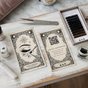 Vintage Mystical Lash Artist Celestial Eyelash  Business Card
