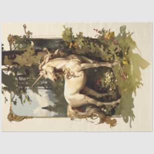 Vintage Mystical Unicorn Tissue Paper