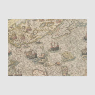 Vintage Mythical Map Tissue Paper