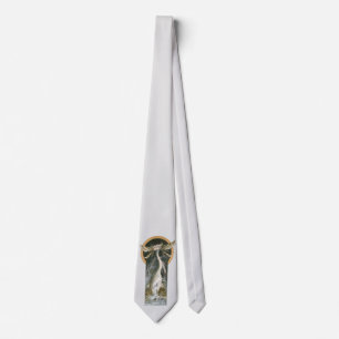 Vintage Mythology, a Winged Dragon in the Ocean Tie