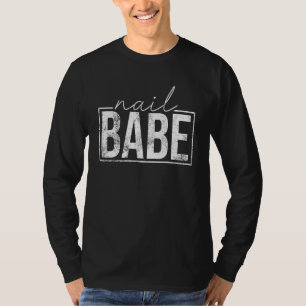 Vintage Nail Babe Manicurist Nail Artist Nail Tech T-Shirt