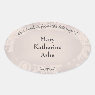 Vintage Name Plate Oval Sticker