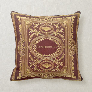 Vintage Named Tooled Leather Effect Throw Pillow