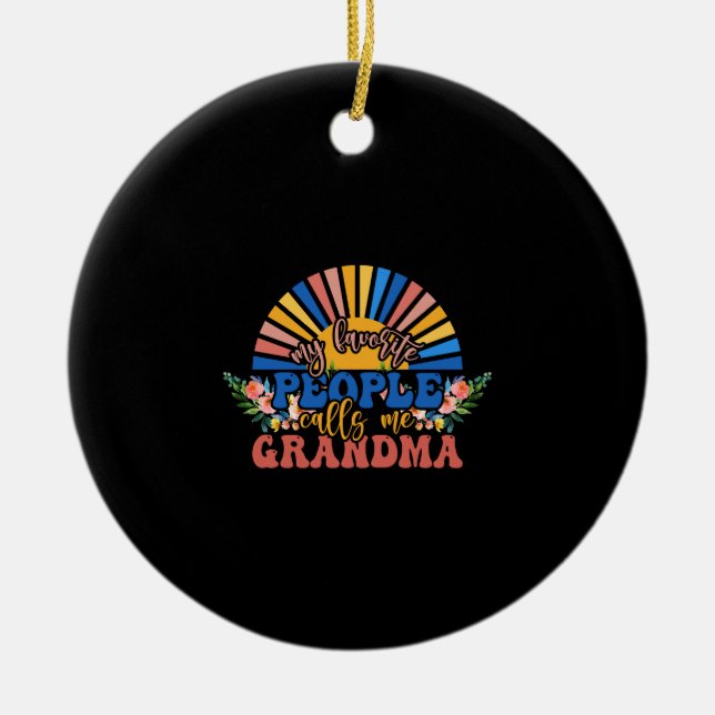 Vintage Nana Ceramic Ornament (Front)