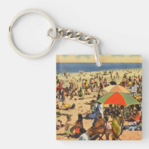 Vintage Nantasket Beach, Hull, Massachusetts Keychain