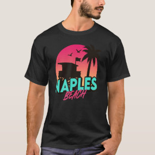Vintage Naples Beach Florida Palm Trees Fl Retro T-Shirt