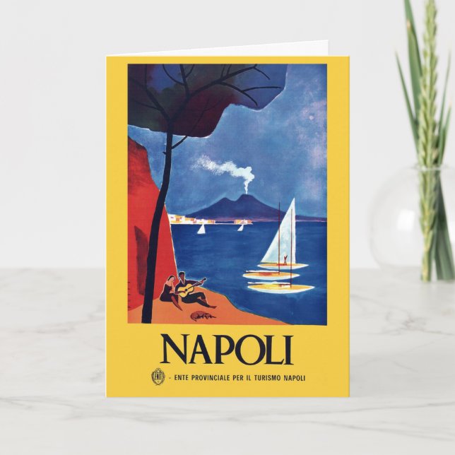 Vintage Naples Italy Travel Postcard (Front)