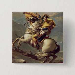 Vintage Napoleon Crossing the Alps 2 Inch Square Button