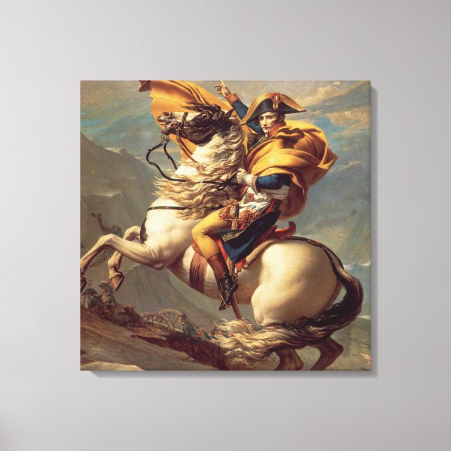 Vintage Napoleon Crossing the Alps Canvas Print (Front)