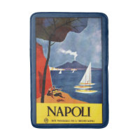 Vintage Napoli Naples Italy Travel poster bath mat