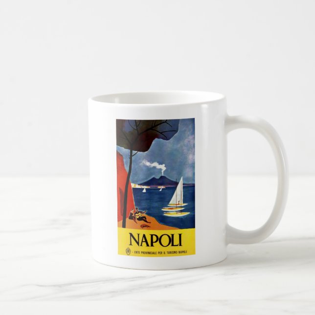 Vintage Napoli Travel Love Romance Coffee Mug (Right)