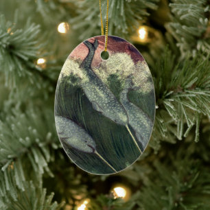 Vintage Narwhals Whales, Marine Life Ocean Animals Ceramic Ornament