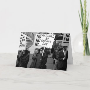 Vintage National No Smiling Day Postcard