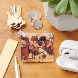 Vintage Native Americans, Buffalo Dance by Cassidy Keychain