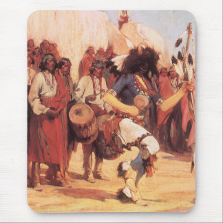Vintage Native Americans Buffalo Dancer by Cassidy Mouse Pad