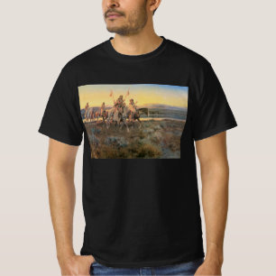 Vintage Native Americans, Piegans by CM Russell T-Shirt
