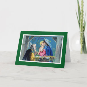 Vintage Nativity Christmas Card