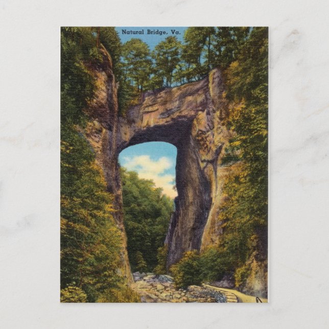 Vintage, Natural Bridge, Virginia Postcard (Front)