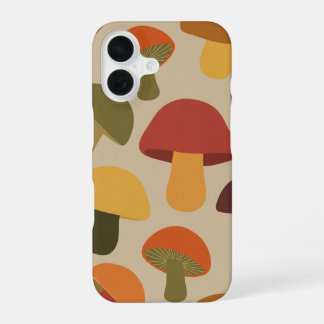Vintage Natural Mushroom Pattern iPhone 16 Case