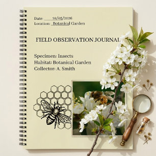 Vintage Nature & Insects Field Observation Journal