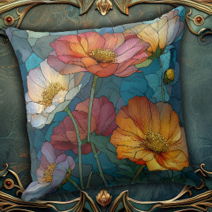 Vintage Nature Reimagined in a Floral  Throw Pillow