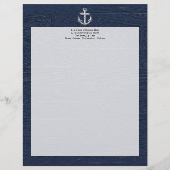Vintage Nautical Anchor Letterhead (Front)