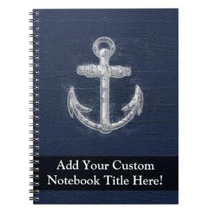Vintage Nautical Anchor Notebook