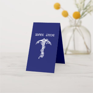 Vintage Nautical Anchor Rope Boat Name Appointment Card