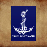 Vintage Nautical Anchor Rope Boat Name Flyer<br><div class="desc">Vintage Nautical Anchor Rope Boat Name Design for Boat Lovers.</div>