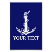 Vintage Nautical Anchor Rope Boat Name