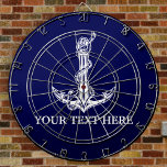Vintage Nautical Anchor Rope Your Text Here Dartboard<br><div class="desc">Vintage Nautical Anchor Rope Boat Name Design for Boat Lovers.</div>