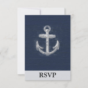 Vintage Nautical Anchor RSVP Card