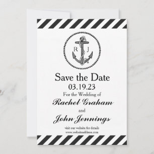 Vintage Nautical Anchor - Save the Date