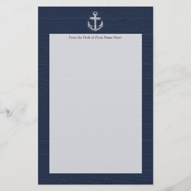 Vintage Nautical Anchor Stationery (Front)