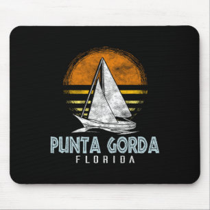 Vintage Nautical Boat Design Punta Gorda Florida Y Mouse Pad