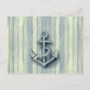 Vintage nautical classy anchor postcard