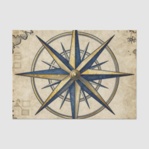Vintage Nautical Compass Rose Tissue Paper