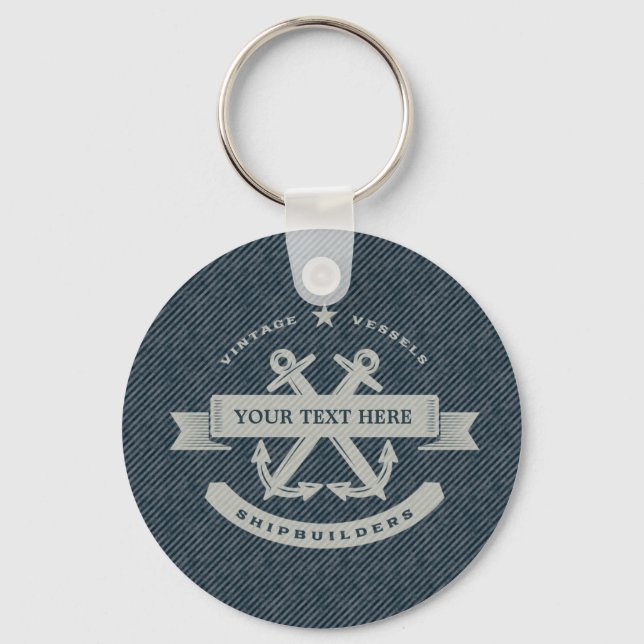 Vintage Nautical Keychain (Front)
