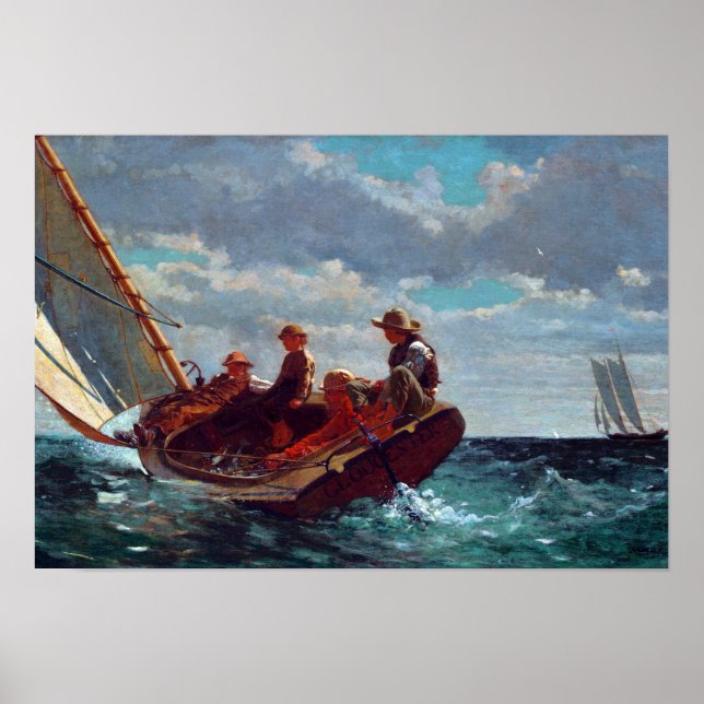 Vintage Nautical Marine Art Poster (Front)