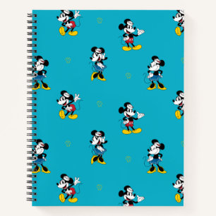 Vintage Nautical Mickey & Minnie Mouse Pattern Notebook