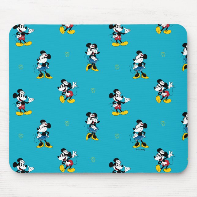 Vintage Nautical Mickey & Minnie Mouse Pattern Pad (Front)