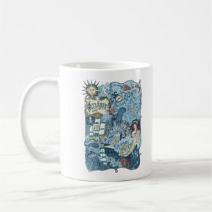 Vintage Nautical Navigation Compass Map Coffee Mug