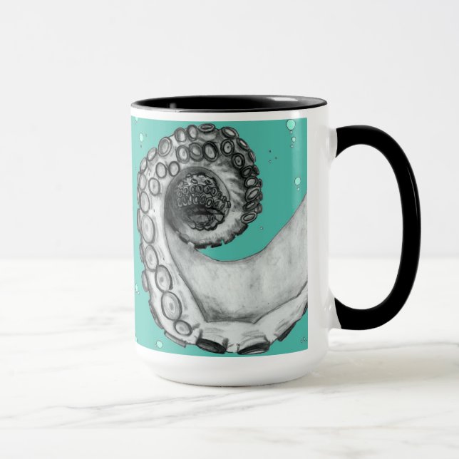 Vintage Nautical Octopus Tattoo Style Art Mug (Right)