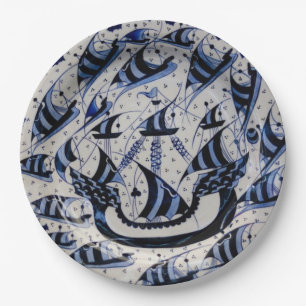 Vintage Nautical Paper Party Plates