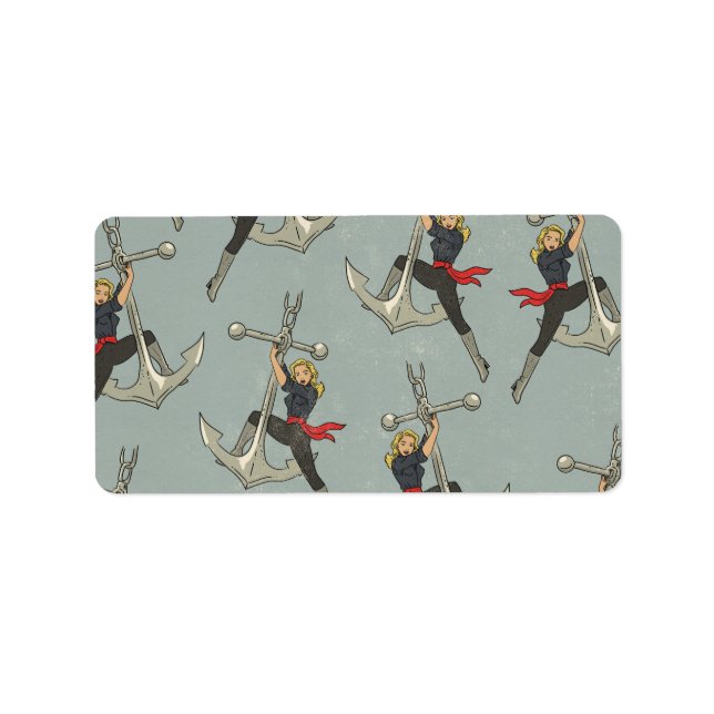 Vintage Nautical pattern Label (Front)