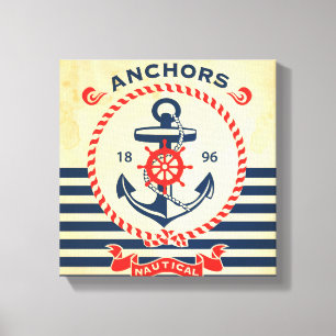 Vintage Nautical Poster Canvas Print