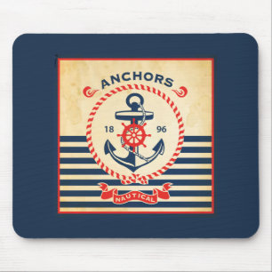Vintage Nautical Poster Mouse Pad